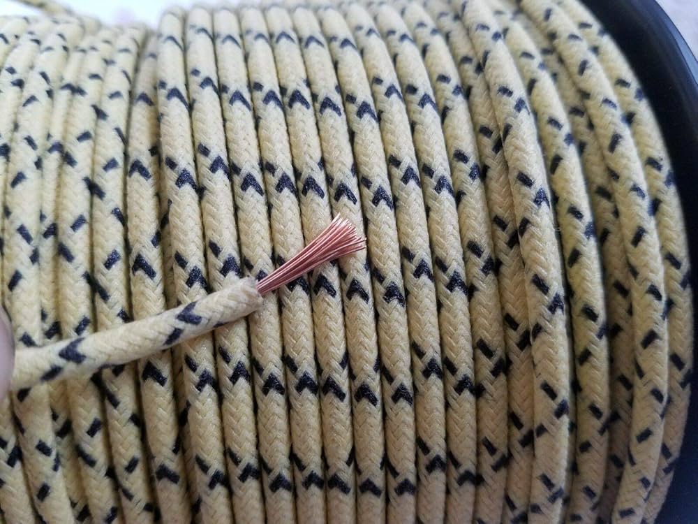 Amazon.com: Vintage Braided Cloth Covered Primary Wire 16